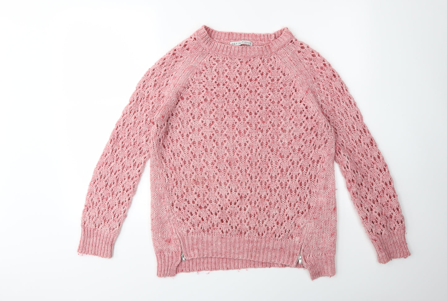 Definitions Womens Pink  Knit Pullover Jumper Size 14