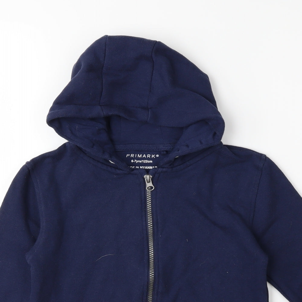 Primark Boys Blue   Full Zip Hoodie Size 6 Years
