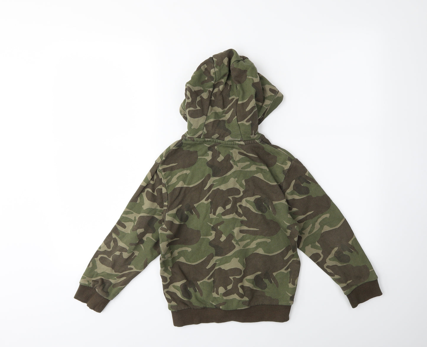 NEXT Boys Green Camouflage  Full Zip Hoodie Size 6 Years