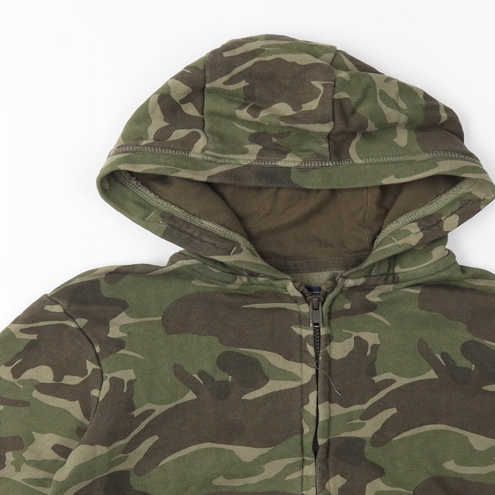 NEXT Boys Green Camouflage  Full Zip Hoodie Size 6 Years