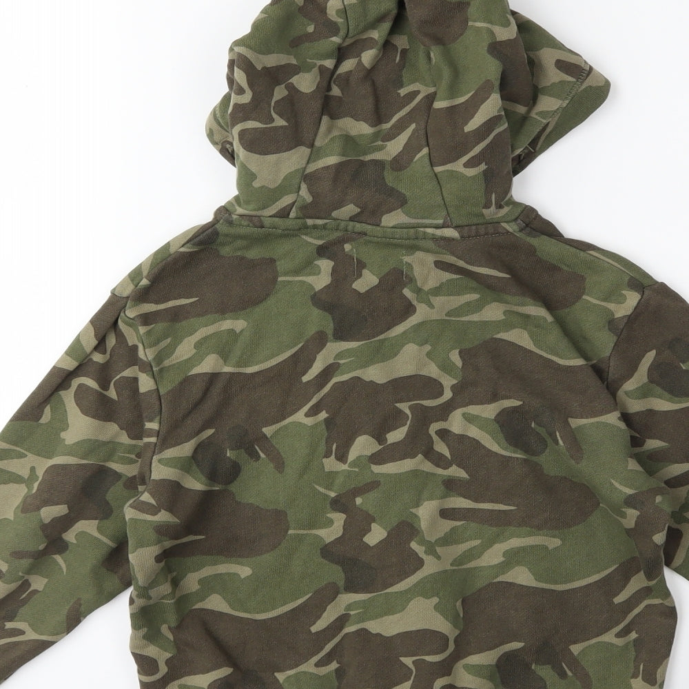 NEXT Boys Green Camouflage  Full Zip Hoodie Size 6 Years