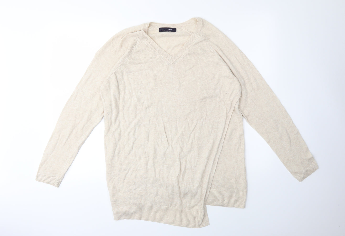 Marks and Spencer Womens Beige  Knit Pullover Jumper Size 12