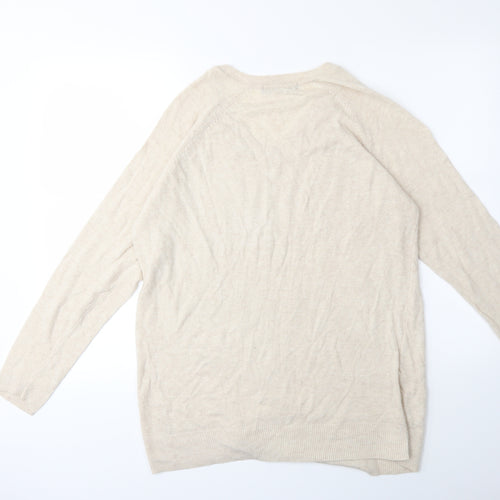Marks and Spencer Womens Beige  Knit Pullover Jumper Size 12