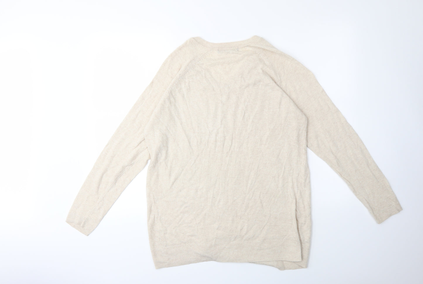 Marks and Spencer Womens Beige  Knit Pullover Jumper Size 12