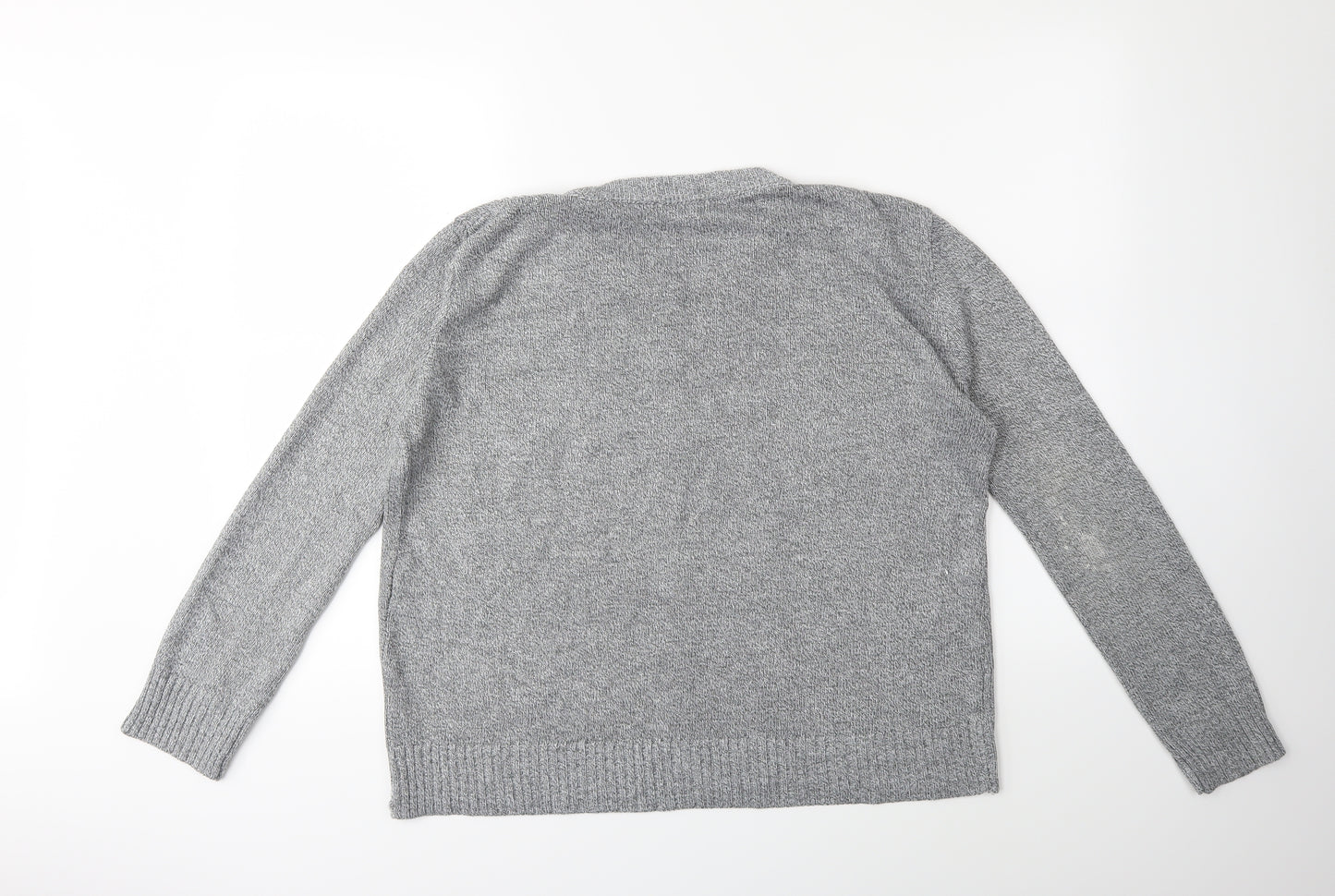 Chic London Paris Womens Grey  Knit Pullover Jumper Size M