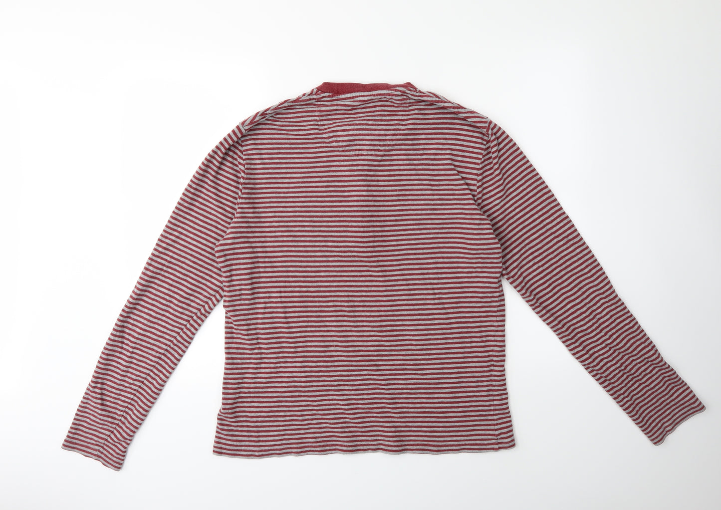 Jack Wills Mens Grey Striped   T-Shirt Size M