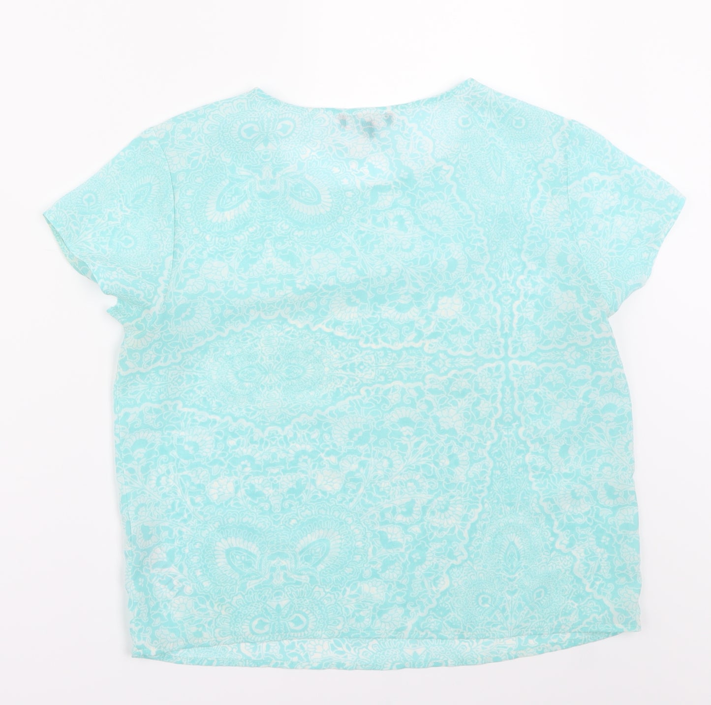Newlook  Girls Blue Floral  Basic Blouse Size 14 Years