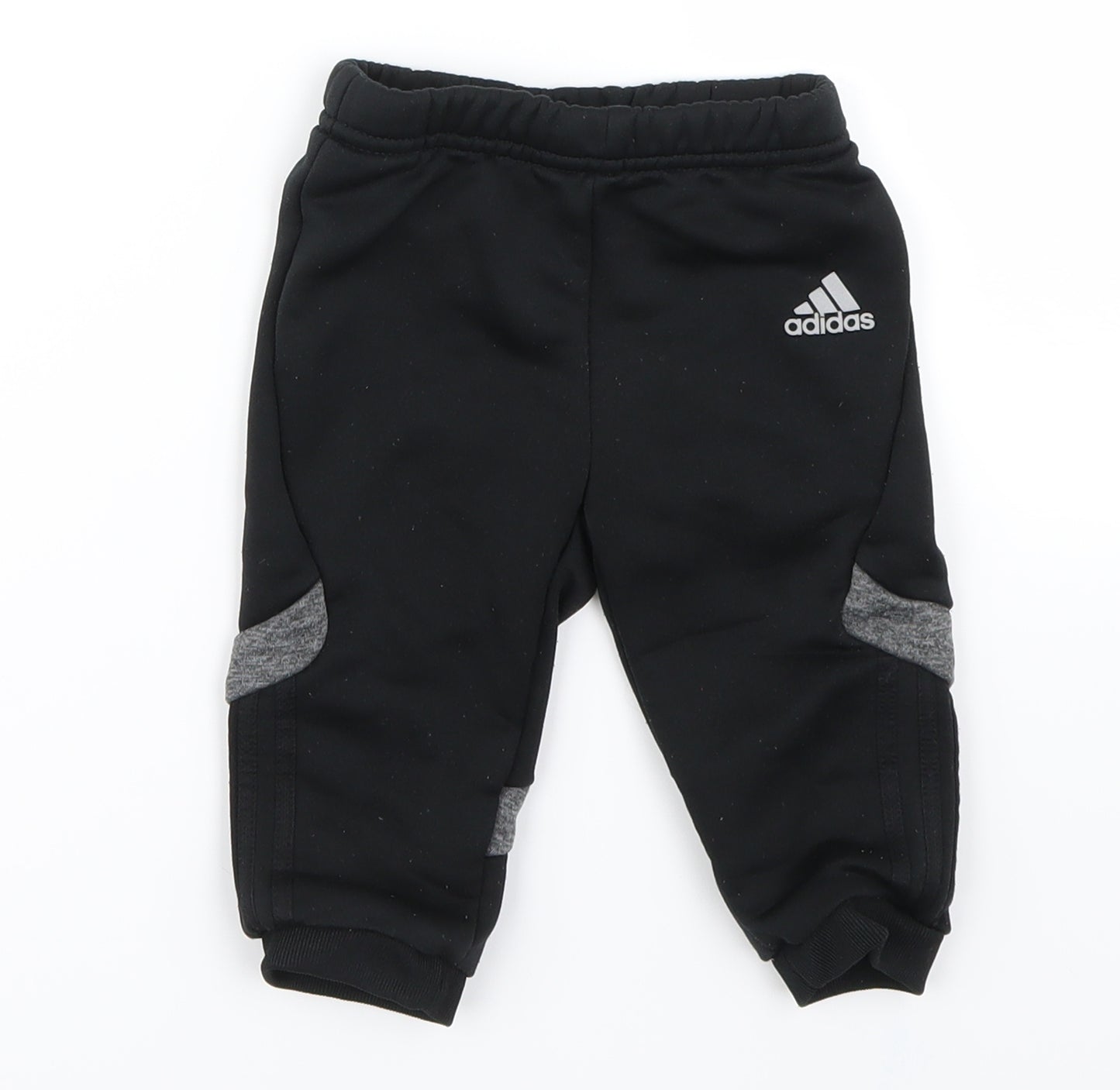 adidas Boys Black   Jogger Trousers Size 6-9 Months