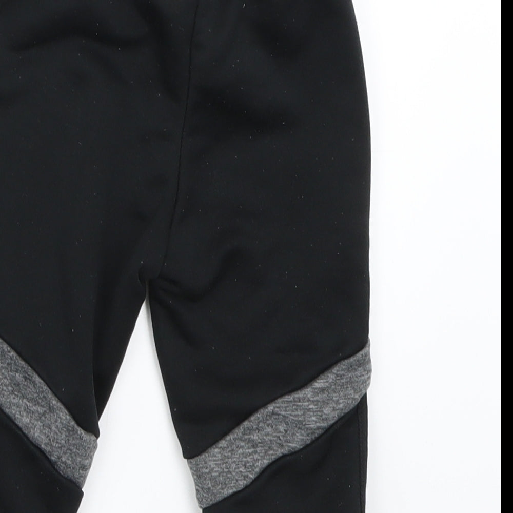 adidas Boys Black   Jogger Trousers Size 6-9 Months