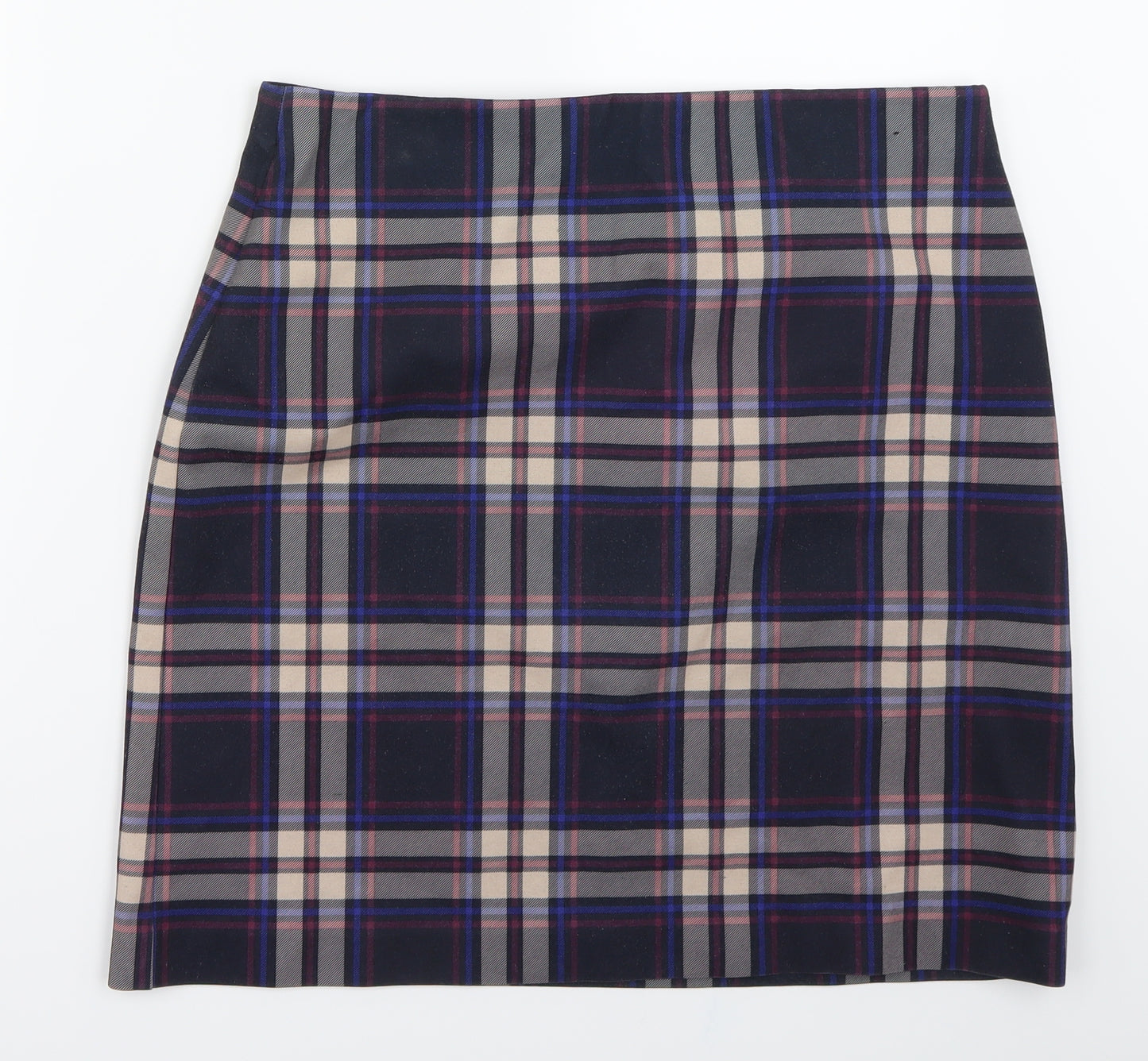 Marks and Spencer Womens Black Check  A-Line Skirt Size 14