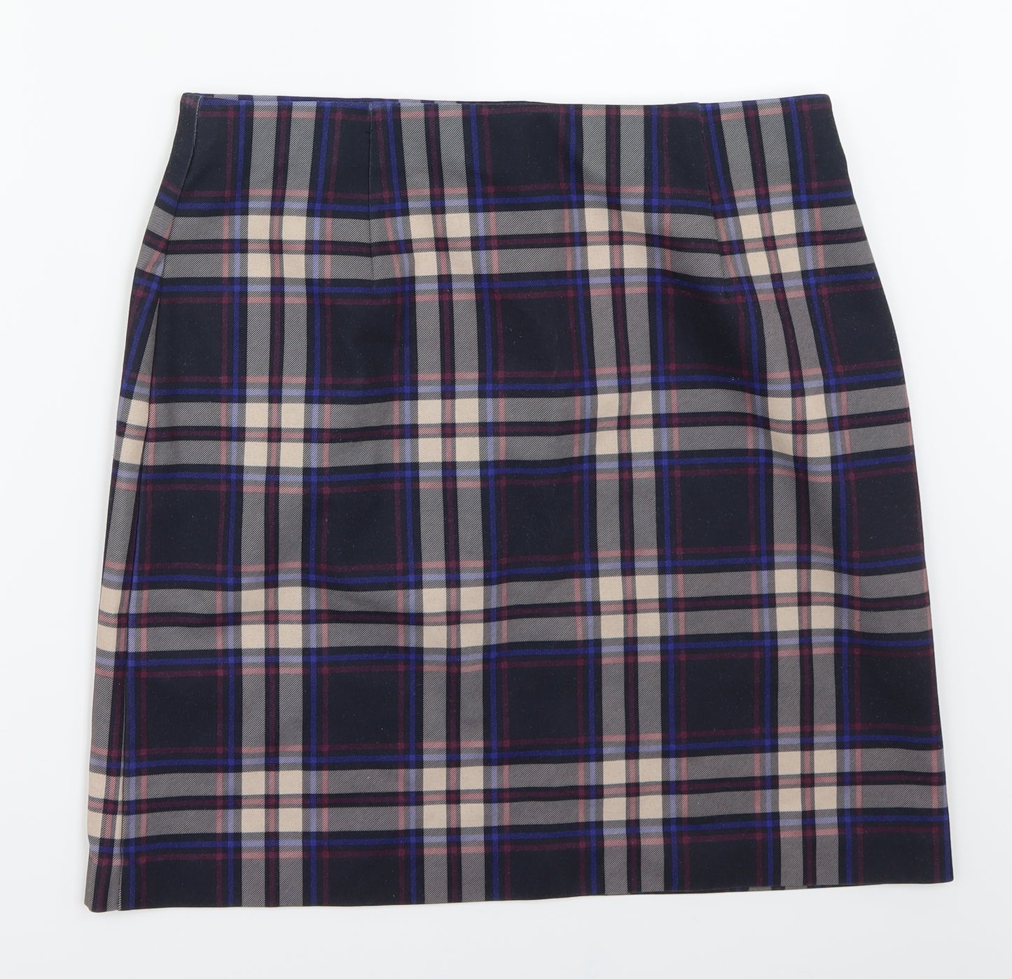Marks and Spencer Womens Black Check  A-Line Skirt Size 14