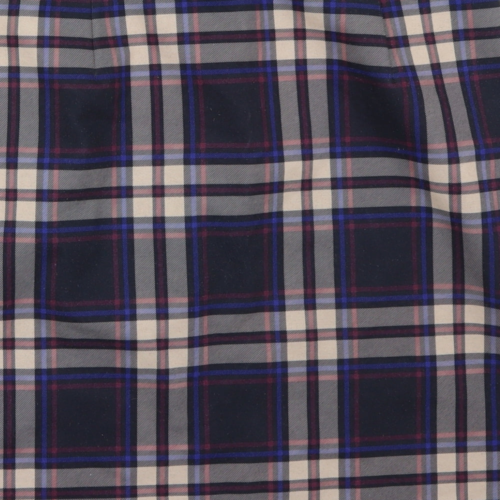 Marks and Spencer Womens Black Check  A-Line Skirt Size 14