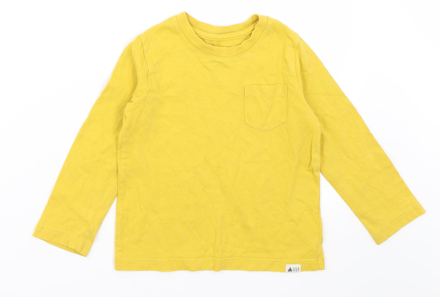 Gap Boys Yellow   Basic T-Shirt Size 3 Years