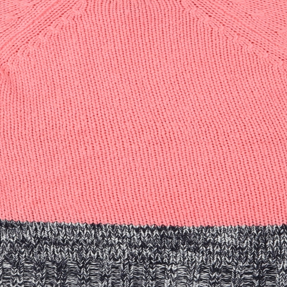 QED London Womens Pink Striped Knit Pullover Jumper Size M