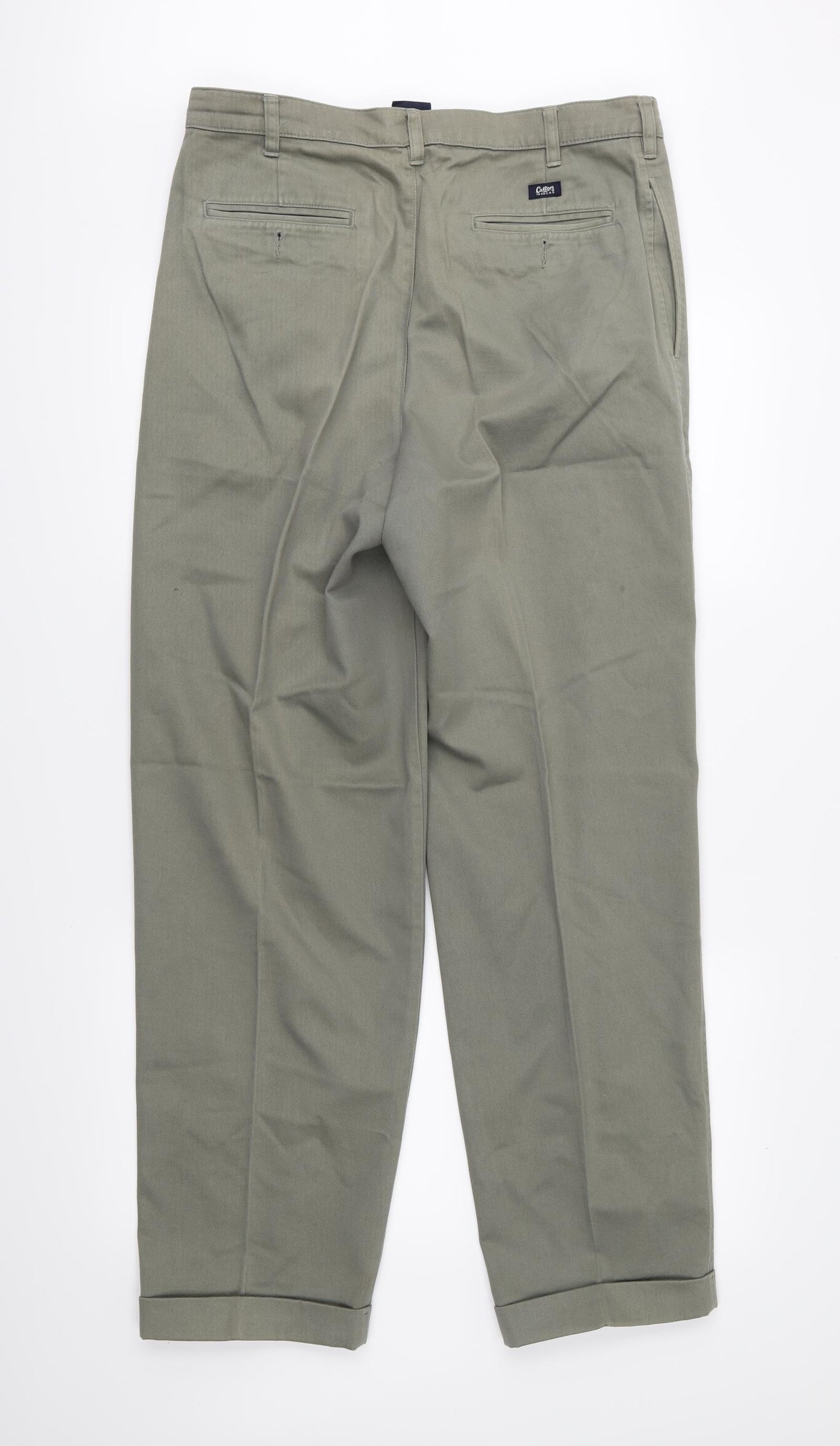 Cotton Traders Mens Grey   Chino Trousers Size 34 L31 in