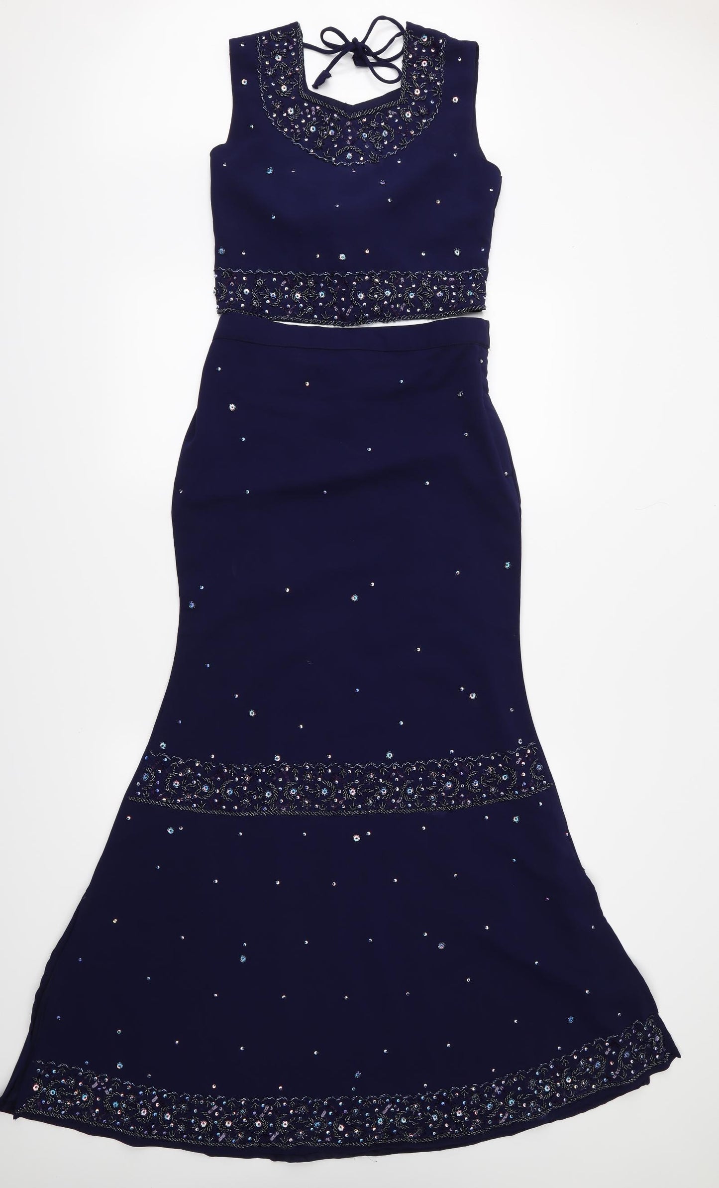 Preworn Womens Blue   Maxi Set Size 8  - Top and Skirt