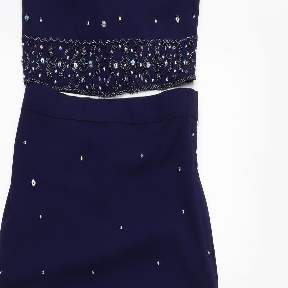 Preworn Womens Blue   Maxi Set Size 8  - Top and Skirt