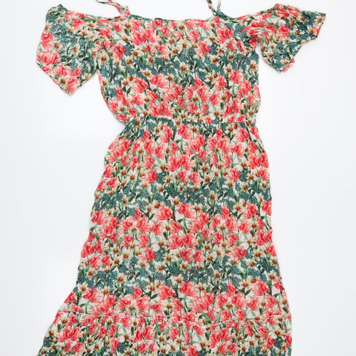 Dorothy Perkins Womens Pink Floral  Fit & Flare  Size 10