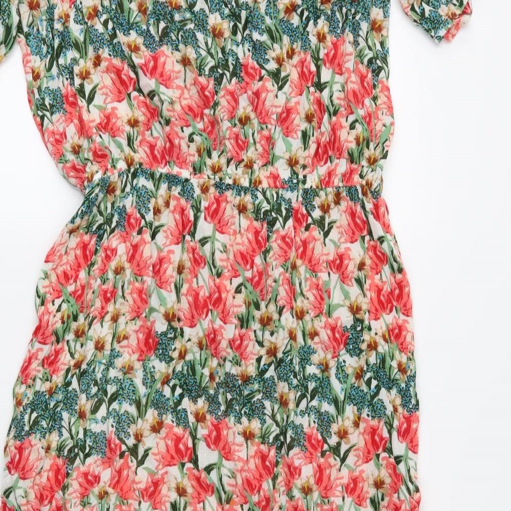 Dorothy Perkins Womens Pink Floral  Fit & Flare  Size 10