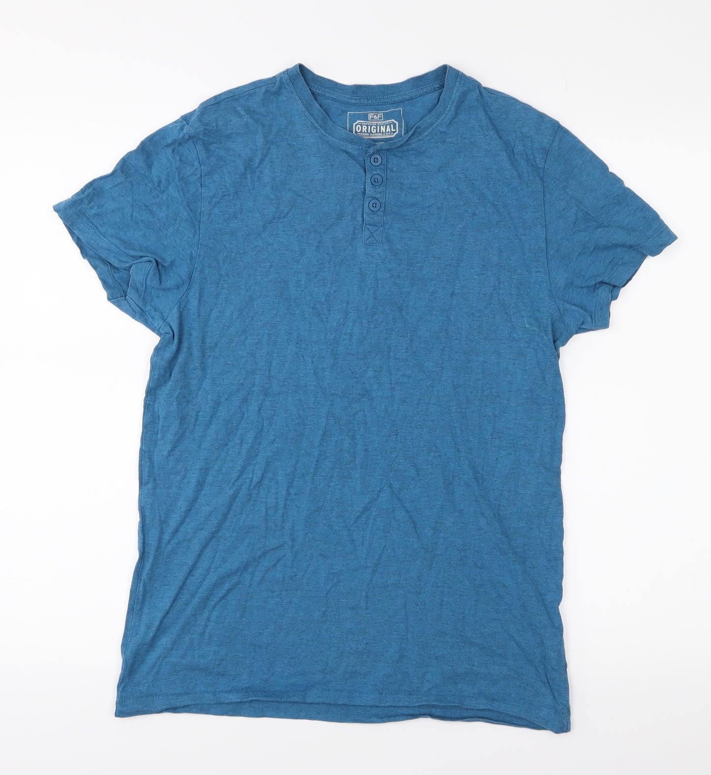 F&F Mens Blue  Jersey  T-Shirt Size XS