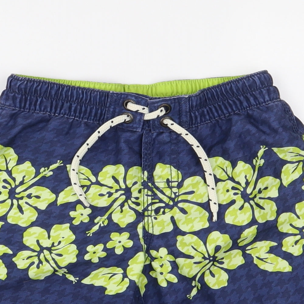 Gap Boys Blue Floral  Bermuda Shorts Size 3 Years