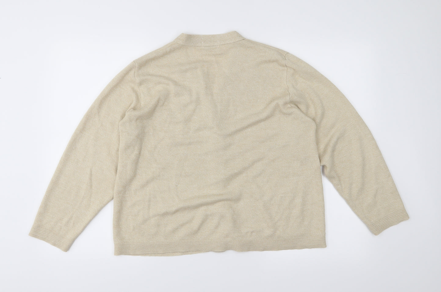 Care Womens Beige  Knit Cardigan Jumper Size M