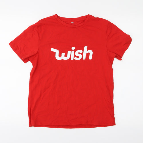 Preworn Womens Red  Jersey Basic T-Shirt Size S
