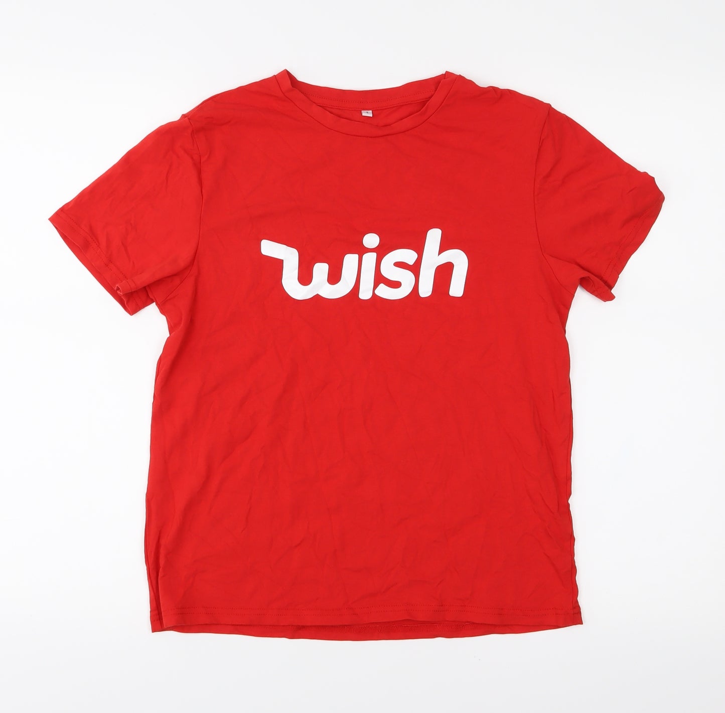 Preworn Womens Red  Jersey Basic T-Shirt Size S