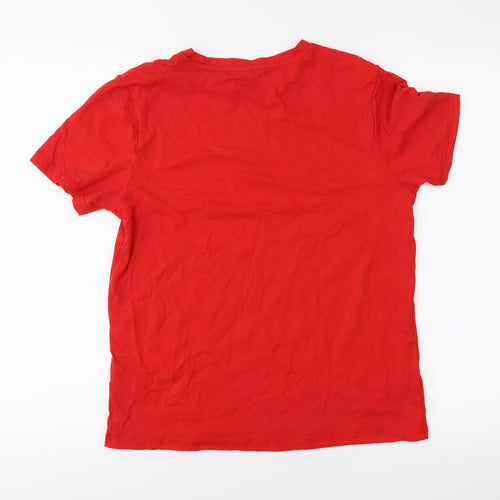 Preworn Womens Red  Jersey Basic T-Shirt Size S
