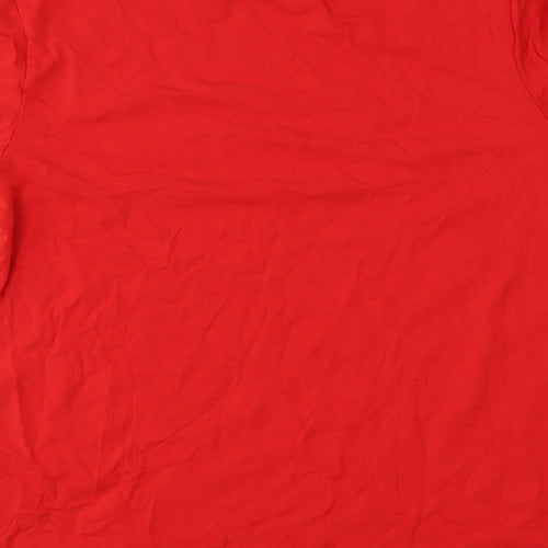 Preworn Womens Red  Jersey Basic T-Shirt Size S