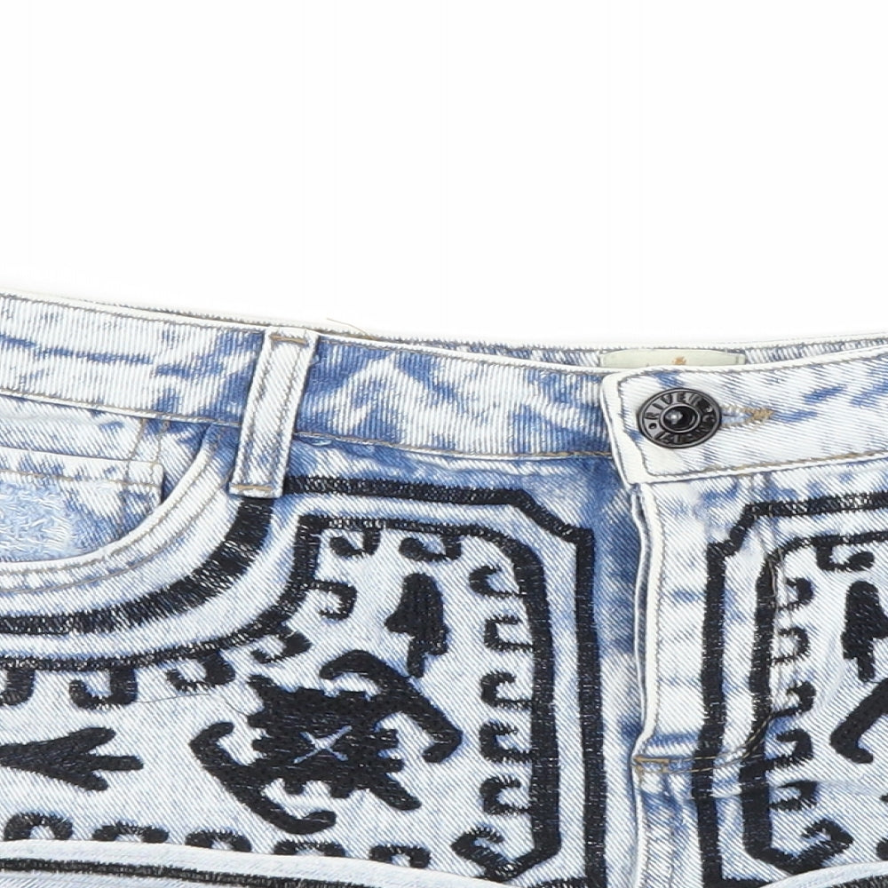 River Island Womens Blue  Denim Cut-Off Shorts Size 12