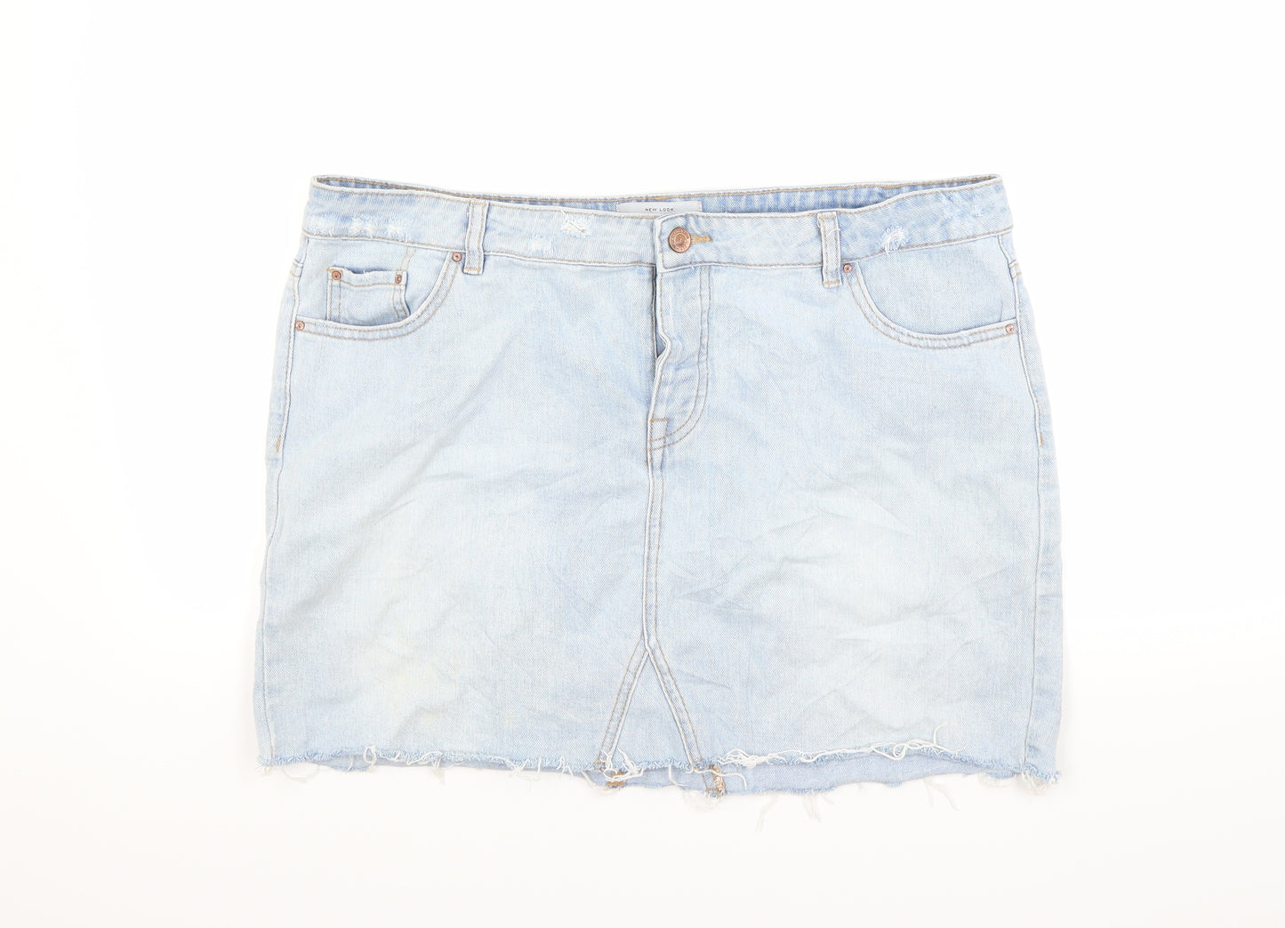 New Look Womens Blue  Denim Mini Skirt Size 16