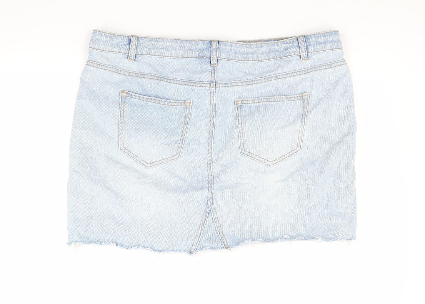 New Look Womens Blue  Denim Mini Skirt Size 16