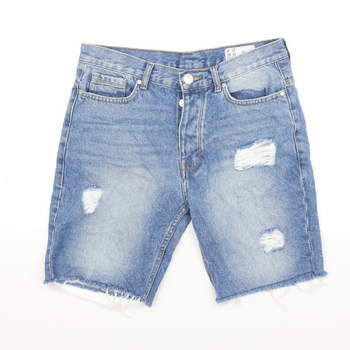 Primark Mens Blue  Denim Chino Shorts Size 32