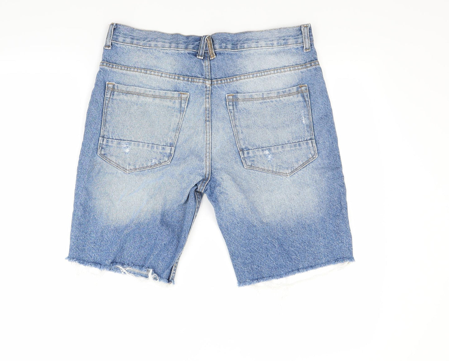 Primark Mens Blue  Denim Chino Shorts Size 32