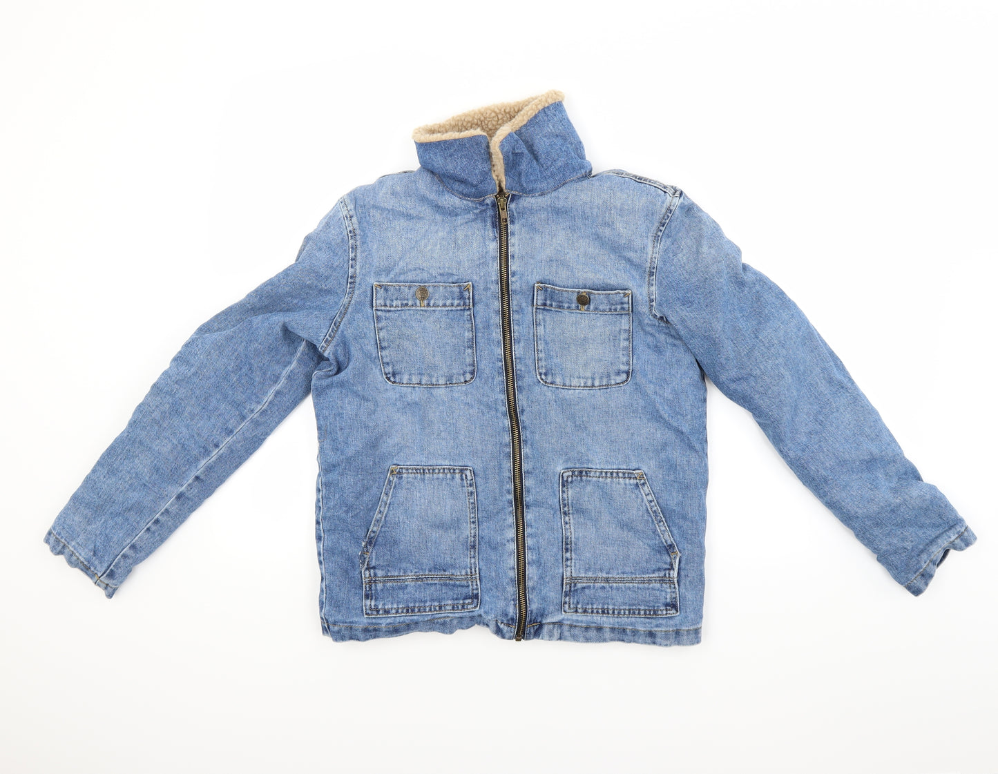 Marks and Spencer Boys Blue  Denim Jacket Coat Size 13 Years