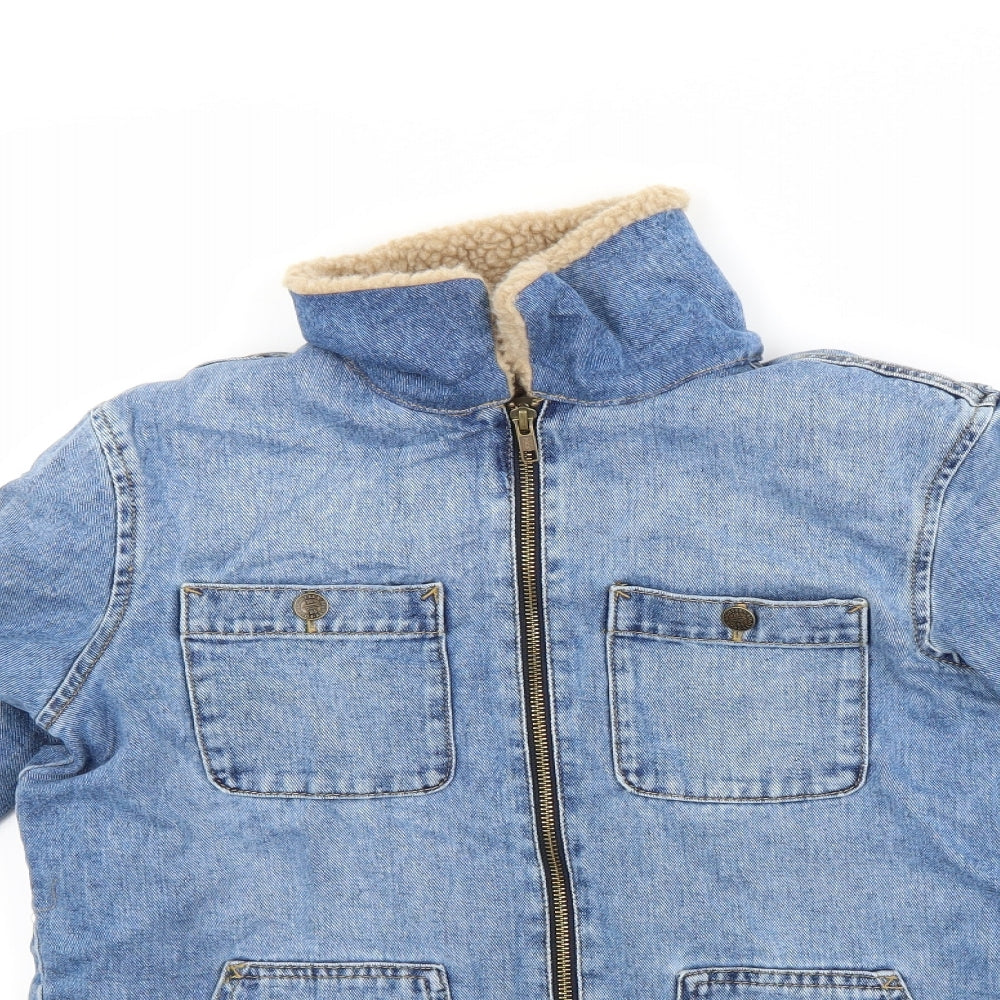 Marks and Spencer Boys Blue  Denim Jacket Coat Size 13 Years