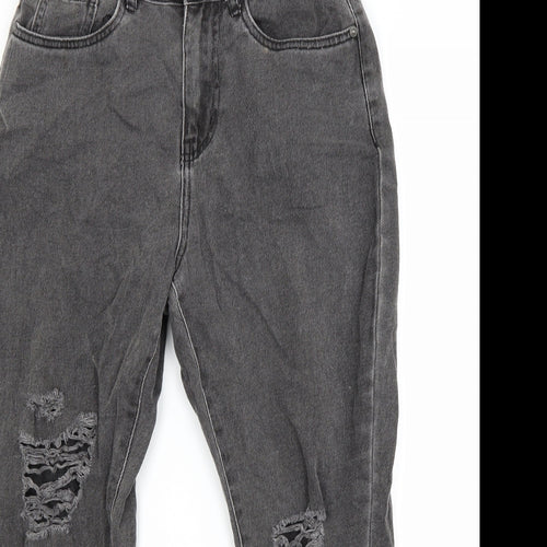 Noisy may Womens Black  Denim Tapered Jeans Size 10 L28 in