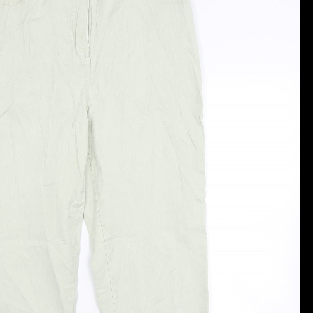peruna Womens Green  Denim Straight Jeans Size 14 L28 in
