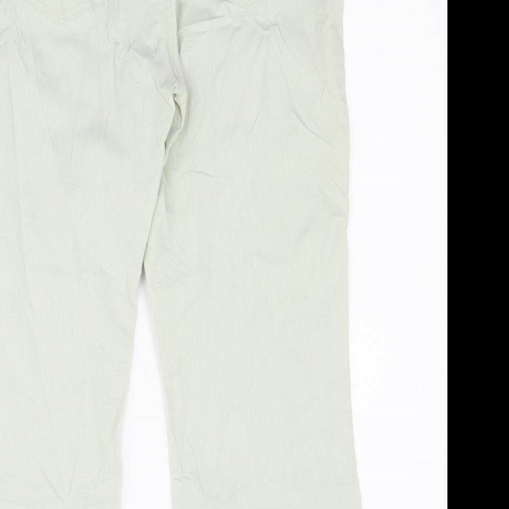 peruna Womens Green  Denim Straight Jeans Size 14 L28 in
