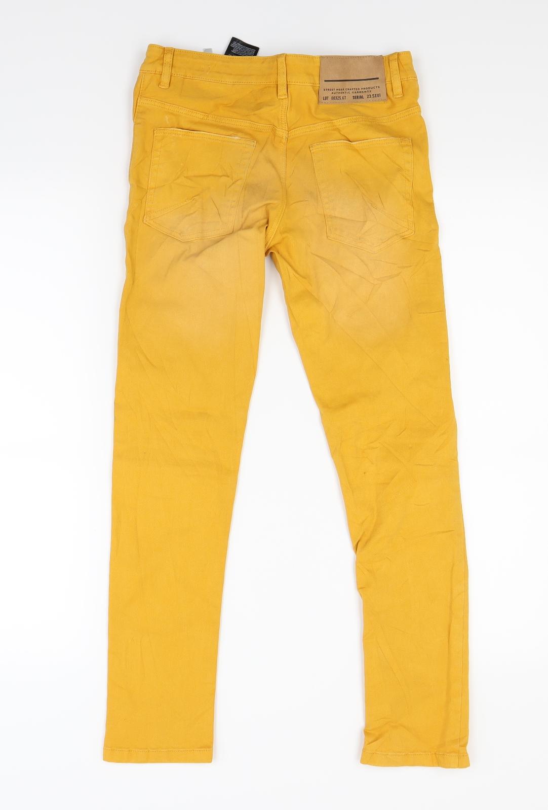 H&M Girls Orange  Denim Skinny Jeans Size 9-10 Years