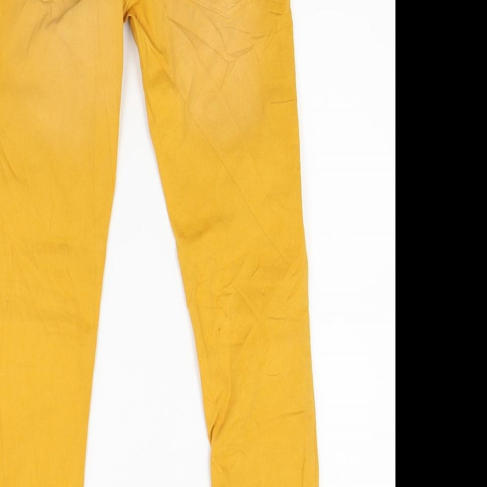 H&M Girls Orange  Denim Skinny Jeans Size 9-10 Years