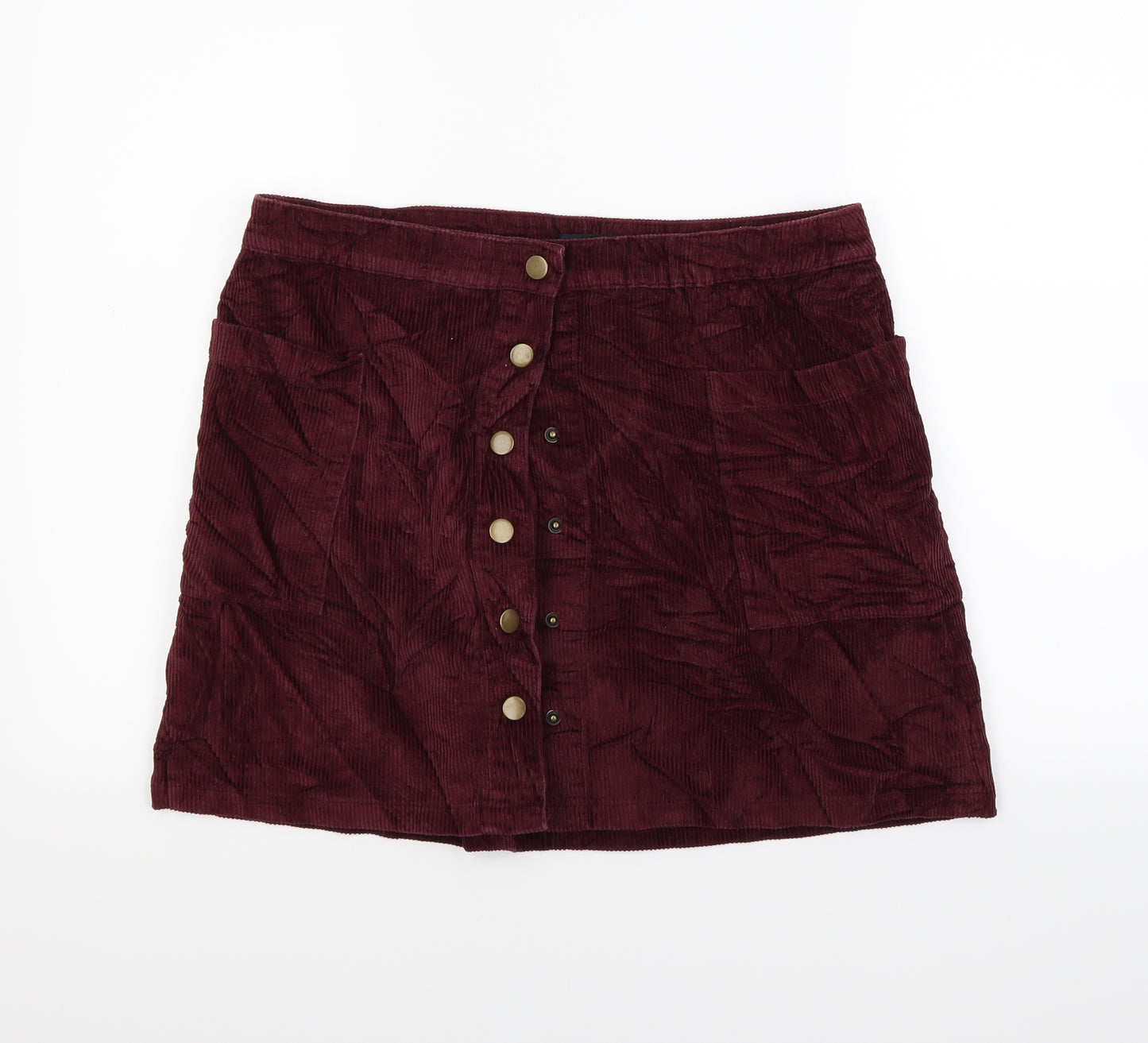 Very Womens Red  Corduroy Mini Skirt Size 14