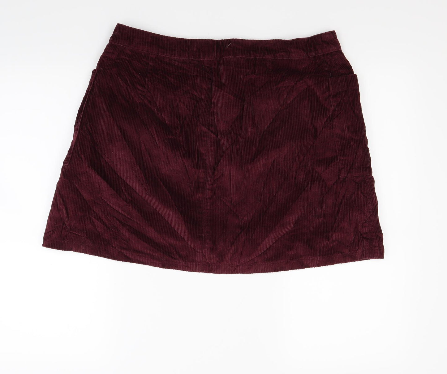 Very Womens Red  Corduroy Mini Skirt Size 14