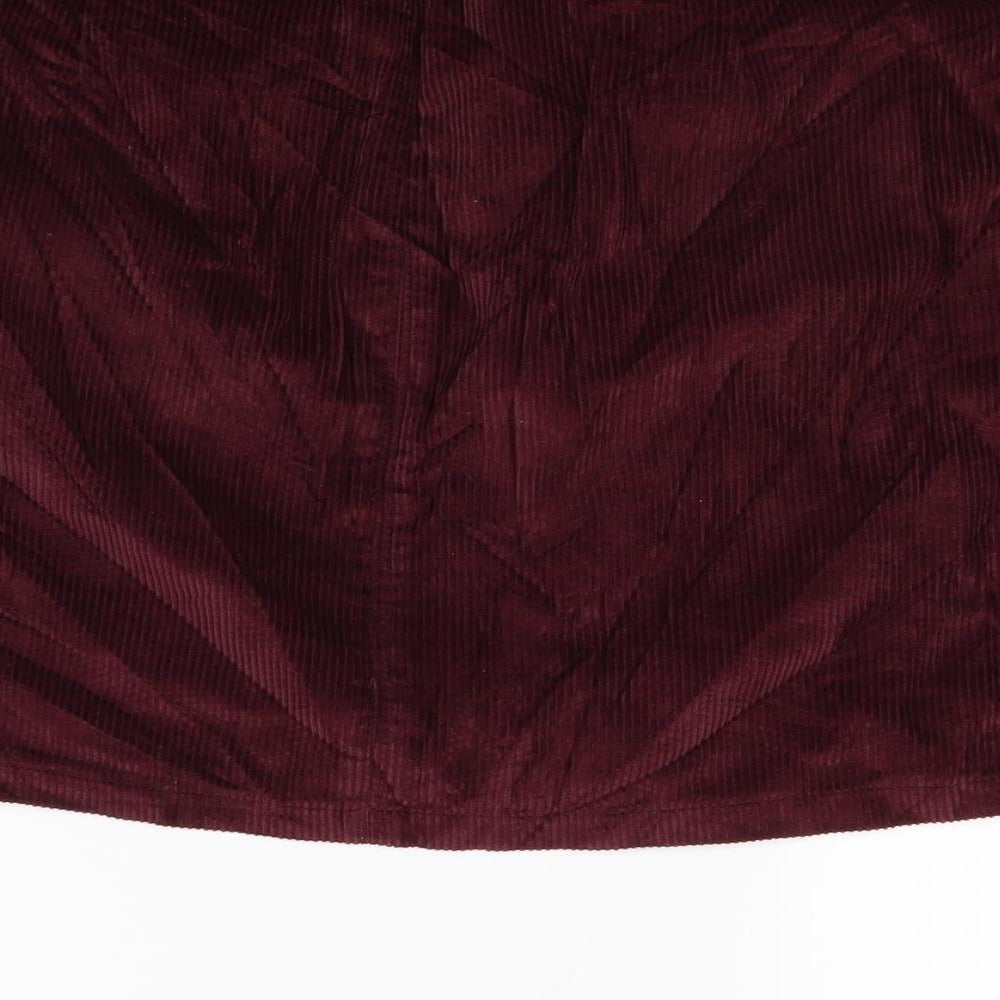 Very Womens Red  Corduroy Mini Skirt Size 14
