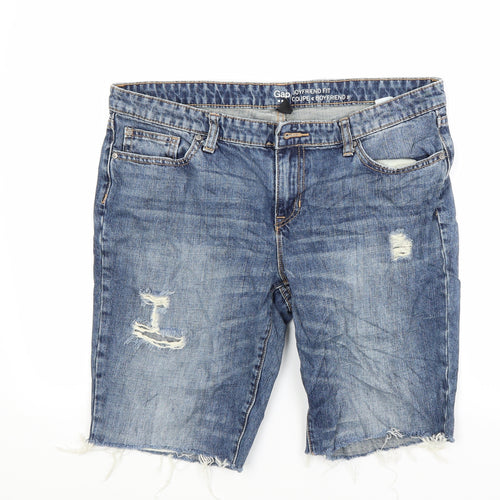Gap Womens Blue  Denim Boyfriend Shorts Size 14