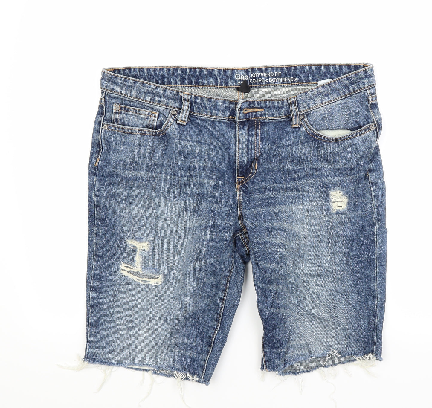 Gap Womens Blue  Denim Boyfriend Shorts Size 14