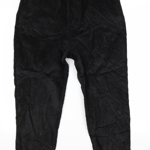Toast Womens Black  Corduroy Trousers  Size 14 L27 in