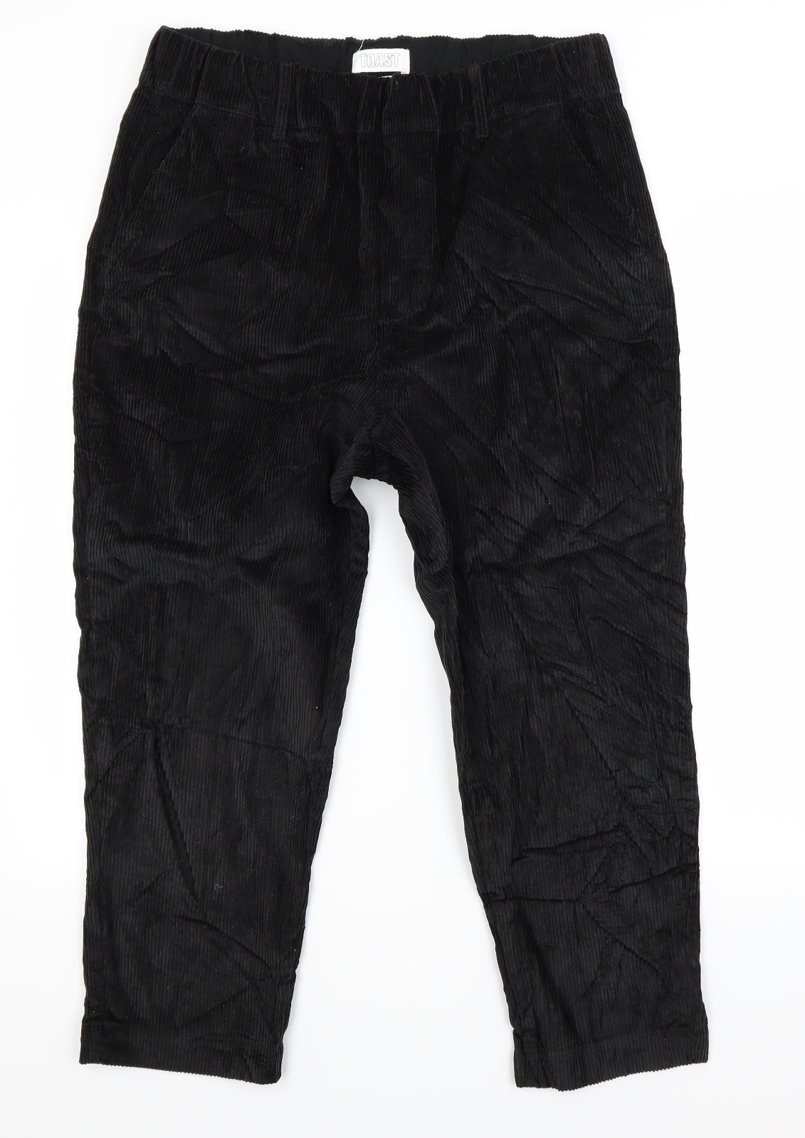 Toast Womens Black  Corduroy Trousers  Size 14 L27 in