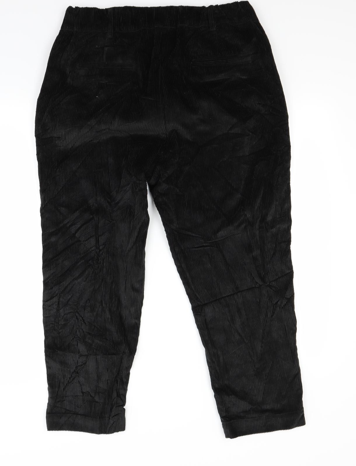 Toast Womens Black  Corduroy Trousers  Size 14 L27 in